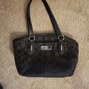 Coach Black Signature Shoulder Bag